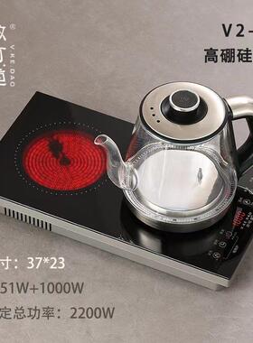 全自动上水嵌入茶桌茶桌电陶茶炉恒温变频烧水煮茶炉电水壶微可道