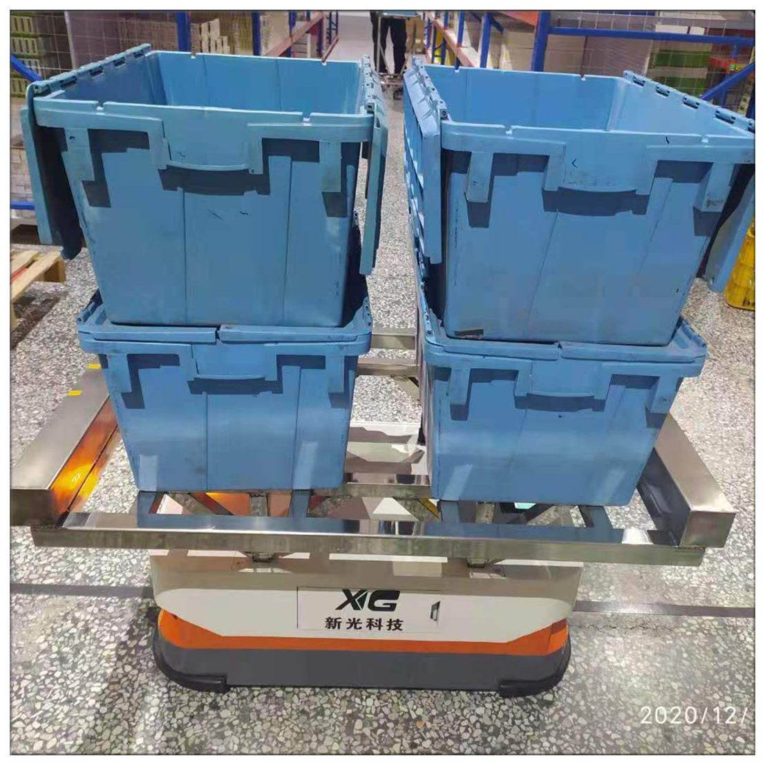 agv小车自动搬运物料磁条激光导航医药仓库单驱双向技