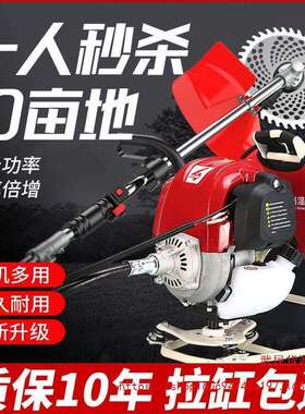 GX50进口四冲程背负式割草机小型多功能农用汽油除草打草机