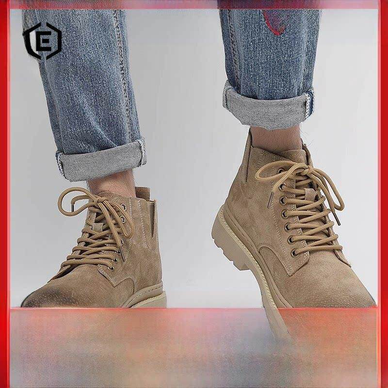 ROADMAKER男士马丁靴高帮英伦风沙漠靴冬季覆古男鞋中帮工装短靴