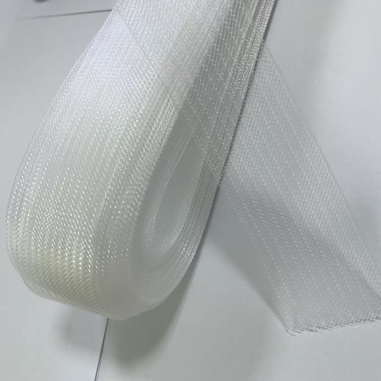 加密细网婚纱弹力网礼服用定型裙摆鱼骨织带网辅料弹力涤纶网纱