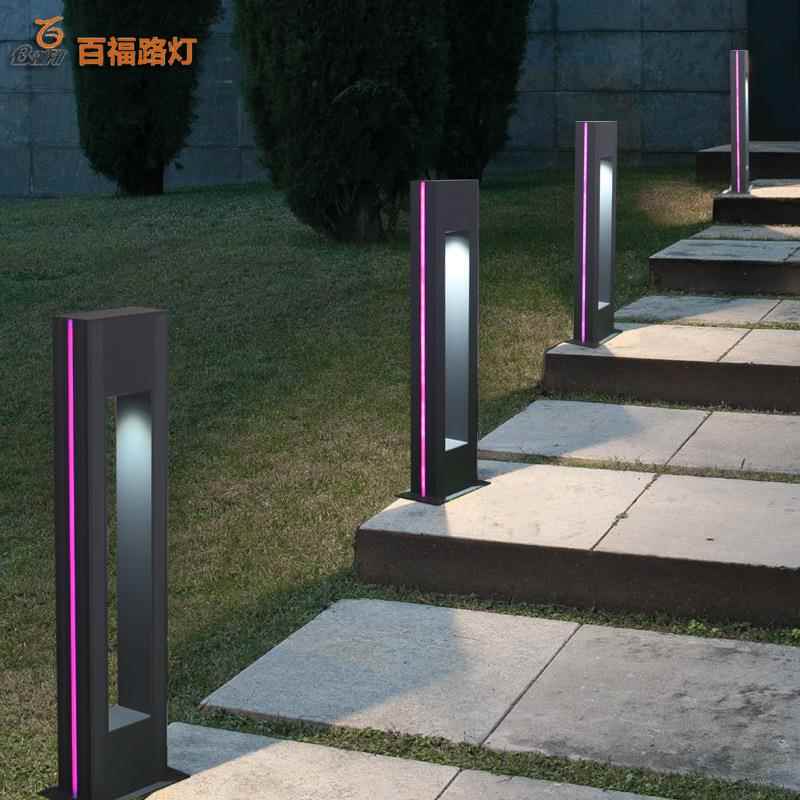新款太阳能草坪灯欧式户外led铝型材草地灯现代简约方形草坪灯
