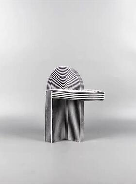 摆现DS8878D代简约创意黑白色条纹脂件家居样板间客厅电房视柜软