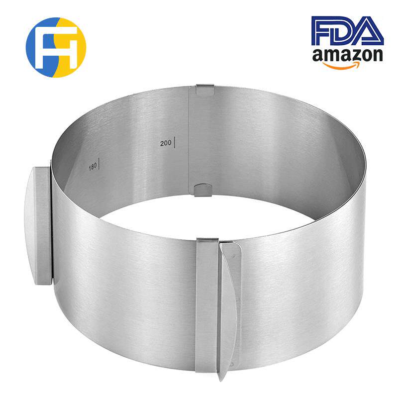 不锈钢圆形慕斯圈6-12寸可伸缩调节千层蛋糕模具蛋糕围边烘焙工具