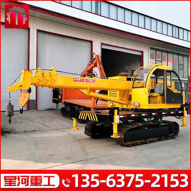 农用建筑工程8吨10吨12吨链条式伸缩臂履带吊车履带式起重机厂家