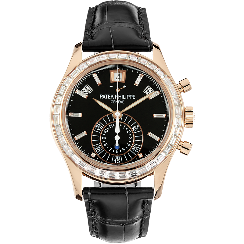 [9.5新]百达翡丽18k玫瑰金自动机械手表男5960R后镶钻