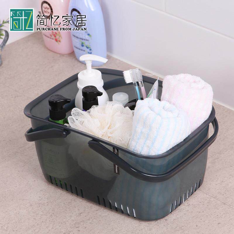 韩国进口洗澡篮塑料篮洗浴置物篮收纳筐手提篮沐浴篮子浴室收纳篮