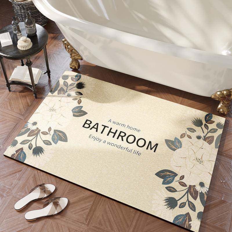 浴室防滑地垫子洗手卫生间耐脏吸水脚垫厕所门口防水可擦速干地毯