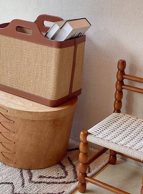 中古藤编多J57-I收纳室篮洗衣篮家用风收纳筐浴污衣篮脏衣篓功能