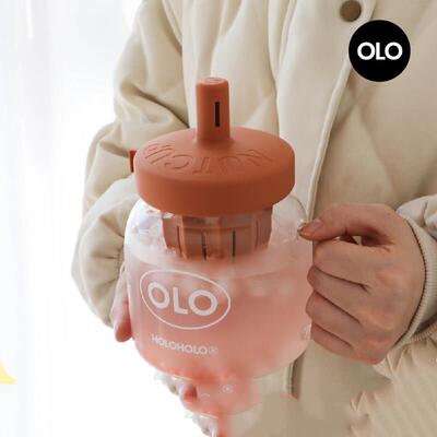 HOLOHOLO玻璃杯家用耐高温泡茶水分离杯子女茶杯吸管杯大容量水杯