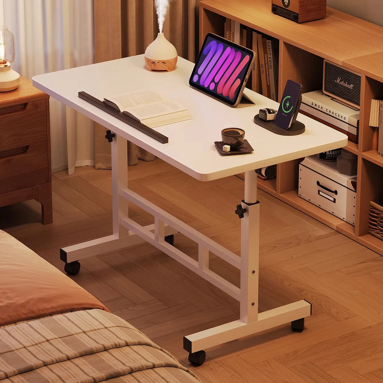 可移动电脑桌床边升降书桌电脑桌
