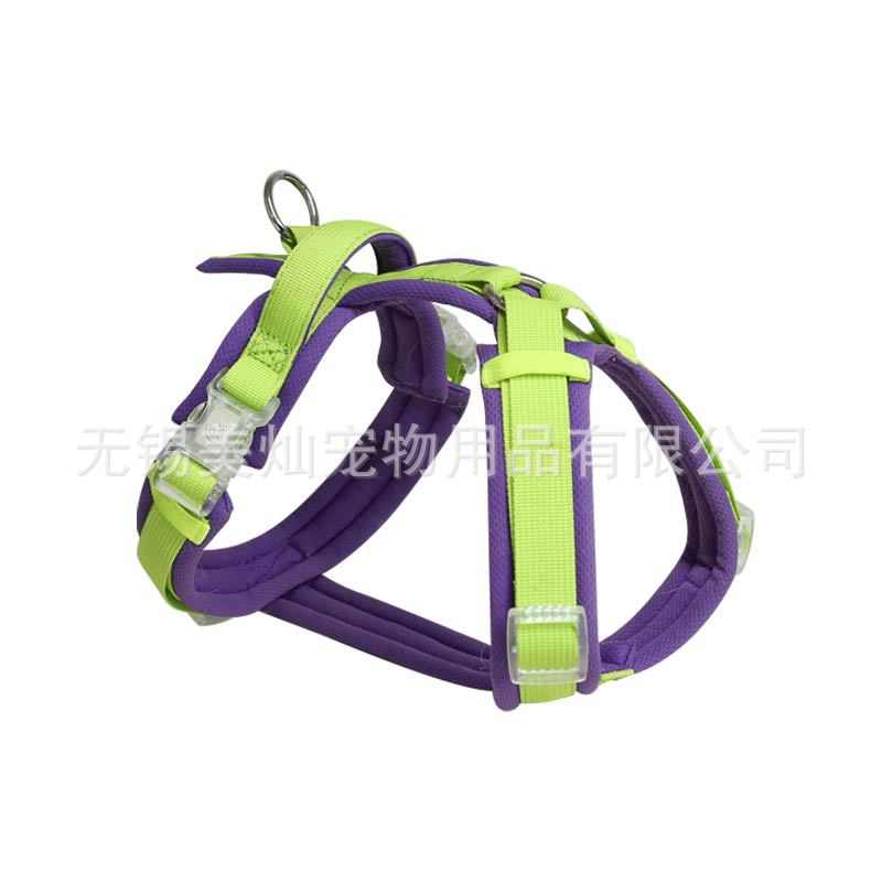 新款Y型可调节宠物胸背带 透气狗项圈防挣脱脖套小型犬用猫狗胸背