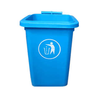 户外分类垃圾桶50L加厚带盖塑料方形户外农村四色环卫垃圾箱厂家