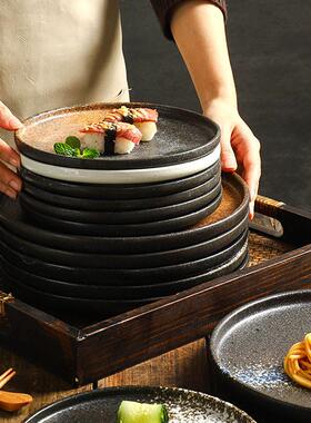 japanese ceramic plates dish tray disc tableware set披萨盘