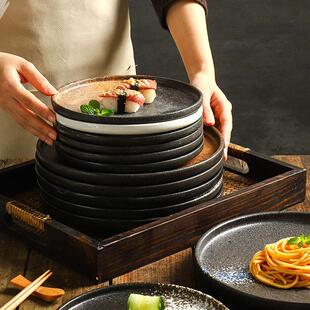 dish plates ceramic set披萨盘 disc tableware tray japanese