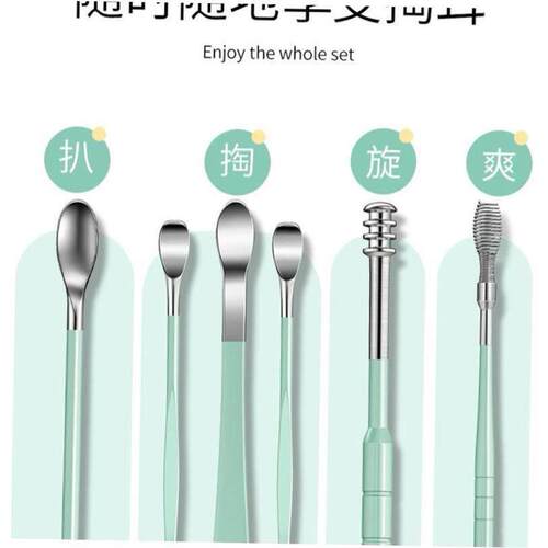 6PCS Ear Cleaner Wax Removal Tool Earpick Sticks Earwax Remo