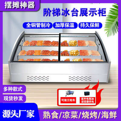 摆摊冰柜烧烤炸串冷藏冷冻展示柜商用三轮车台面柜保鲜柜移动冰箱