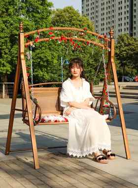 双人户外秋椅吊椅椅吊篮千内儿童户外花园懒GEY人摇摇椅吊蓝室吊