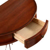 美式 简约半圆桌玄关桌客厅靠墙桌供桌 实木小玄关桌入户玄关柜新款