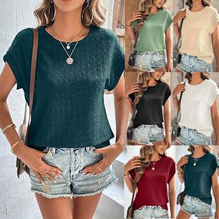 Women's Essential Basic Daily Wear T-Shirt, Plain Batwing