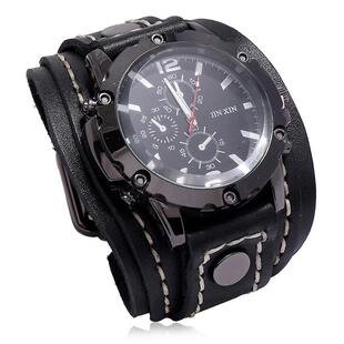 Fashion Punk Vintage Mens Quartz Watch Retro Strap Casual