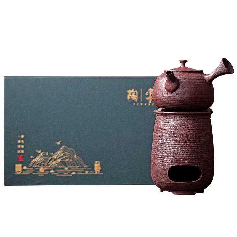 碳炉侧把茶壶日式不烫手享茶杯家用保温暖茶炉蜡烛煮茶器套装