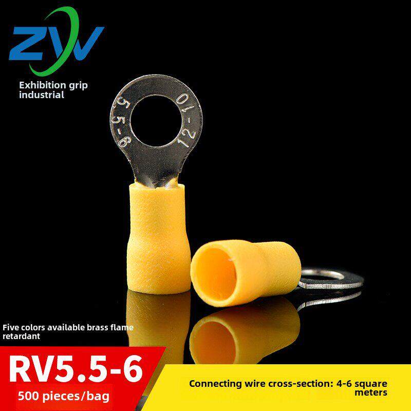 RV5.5-6引进预绝缘圆形冷压接线端头 O型接线端子 含专票 500祇