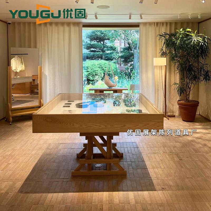 服装店展示柜买手店中岛台木质展台女装店首饰柜流水台玻璃陈列台