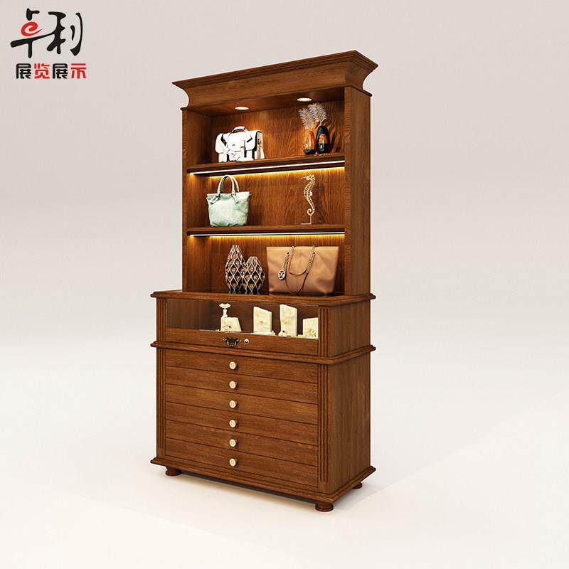 中古玻璃展示柜珠宝首饰陈列柜女装店帽子组合货架鞋包展示架定制