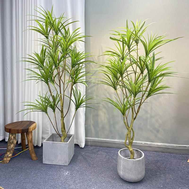 仿真吊兰树巴西铁龙血树假植物内家居室摆商橱窗放装场饰落zj5646