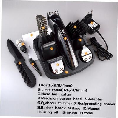 Rechargeable Electric hair trimmer clipper Barber 11 in 1