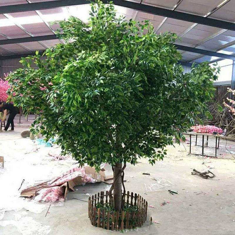 仿真榕树芒果树大型假树酒店大厅布景仿真绿植盆栽造景仿生榕树