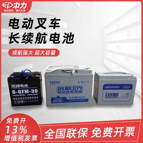 合力海之力半电动升高车用铅酸蓄6GFM85AH电池锂电池24V20AH