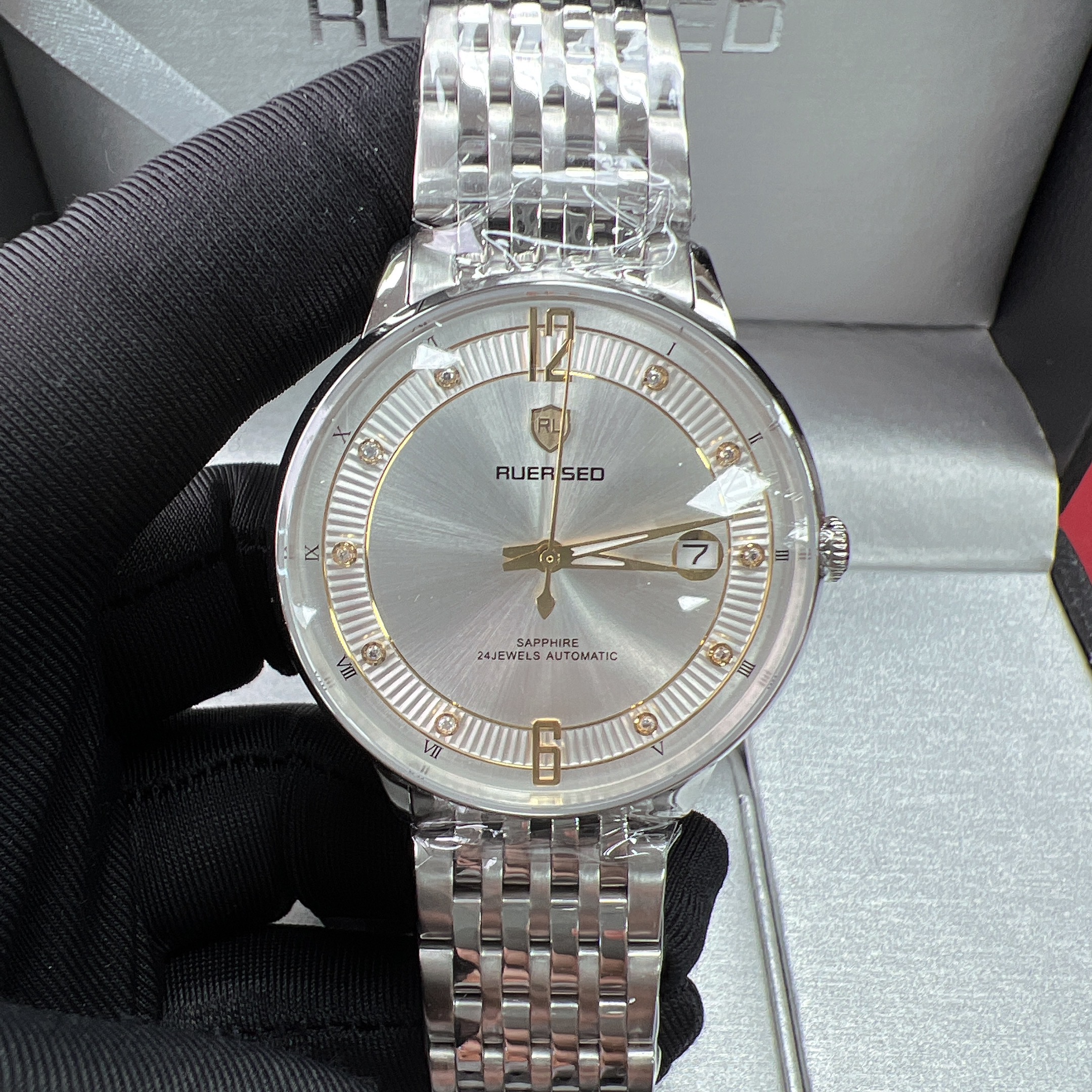 未使用[99新/证盒]公价5280希斯德全自动机械手表男正品40mm