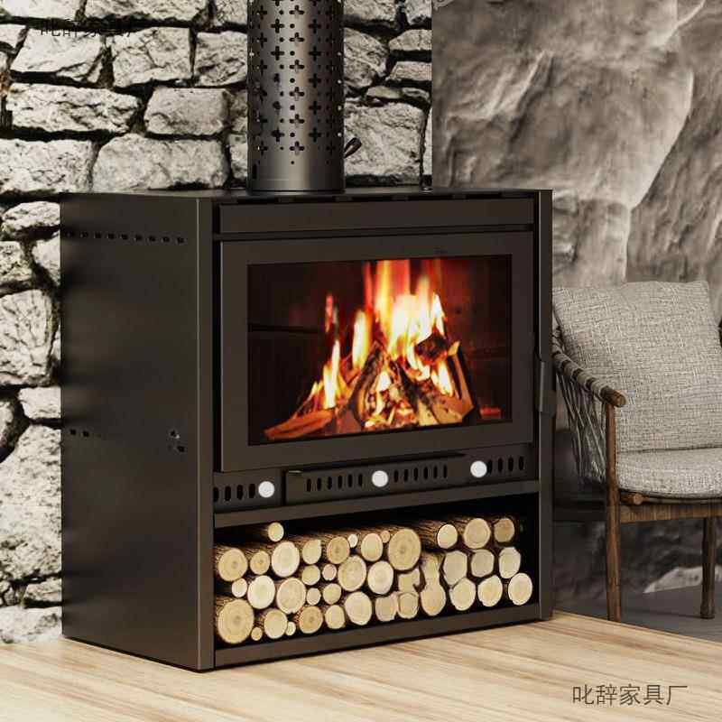 炉真火木柴村柴火63717313炉室内取暖家无用壁燃木柴欧式匠人柴火