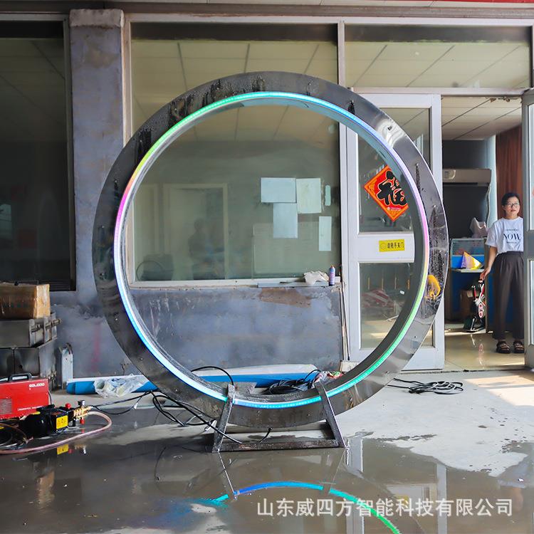 景区仙境之门不锈钢水雾门雾森系统网红唯美景观通道威四方