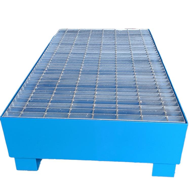 储油托盘销售铁皮箱厂家供应可拆卸格栅板油桶托盘防渗漏金属托