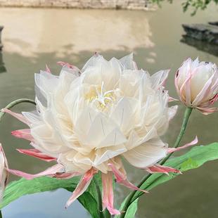 圣纸道手工新款 JUX饰影婚庆纸花 电ST庭05动2昙花橱窗美陈中摄装