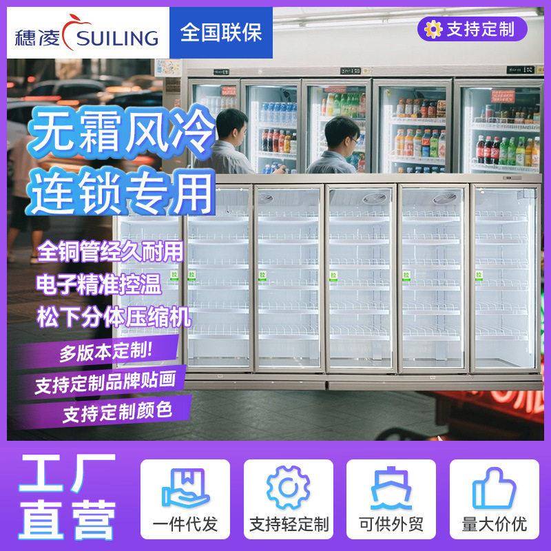 穗凌冰柜冷藏展示柜商用铜管风冷无霜饮料分体机冰箱WB款源头工厂