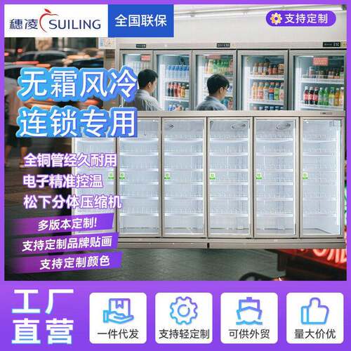 冰柜冷藏展示柜商用铜管风冷无霜饮料分体机冰箱WB款源头工厂