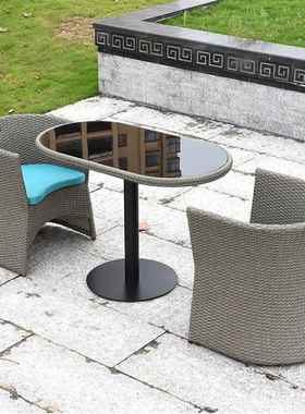 ShJ阳台小桌椅编一桌二椅组合可网红60413用藤椅三件套家收纳藤桌