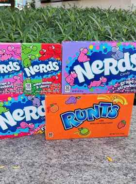 Nerds Candy美国进口雀巢旺卡儿童五彩色咀嚼酸糖 维卡彩虹粒粒糖