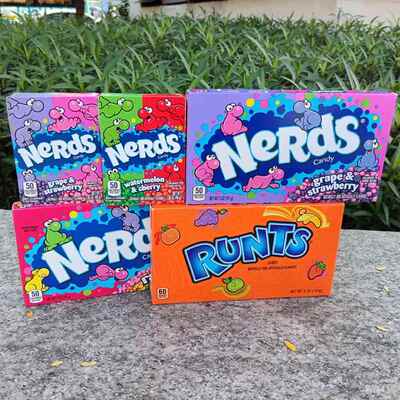 Nerds Candy美国进口雀巢旺卡儿童五彩色咀嚼酸糖 维卡彩虹粒粒糖