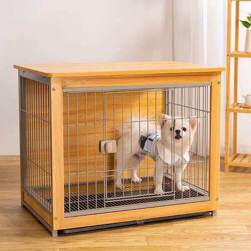 木质狗笼子带厕所室内狗别墅中小型猫咪犬屋狗窝围栏栅栏泰迪柯基