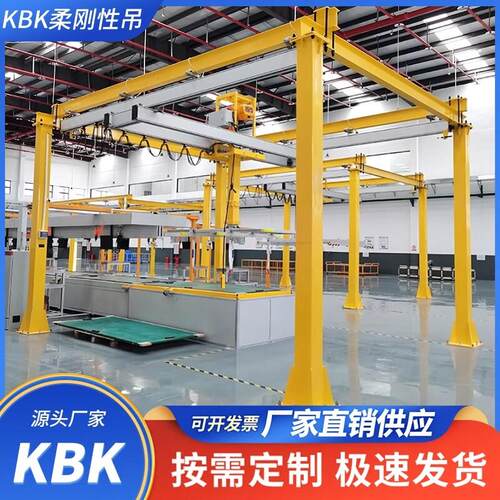 KBK柔性吊框架轻型组合吊机钢轨1吨2吨车间滑车悬挂式轨道起重机