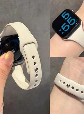 Slim Silicone Strap For Watch Band 45mm 44mm 40mm 41mm 42-3