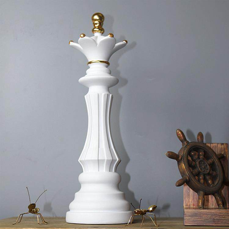 创意树脂写实象棋工艺品摆件马到成功国王王后家居客厅书房装饰品