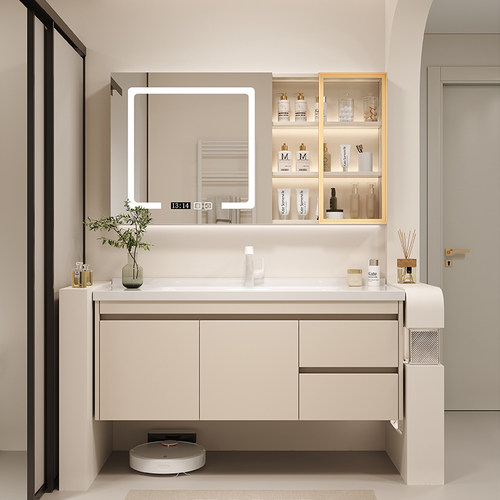 浴室柜陶瓷一体盆现代简约智能卫生间洗漱台盆洗手盆洗脸盆柜组合