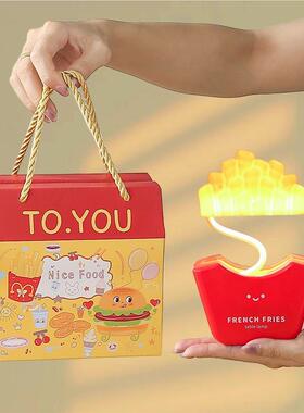 BYF意可汉堡薯条小夜灯台灯礼爱礼盒装送闺蜜姐妹有意义礼创品生