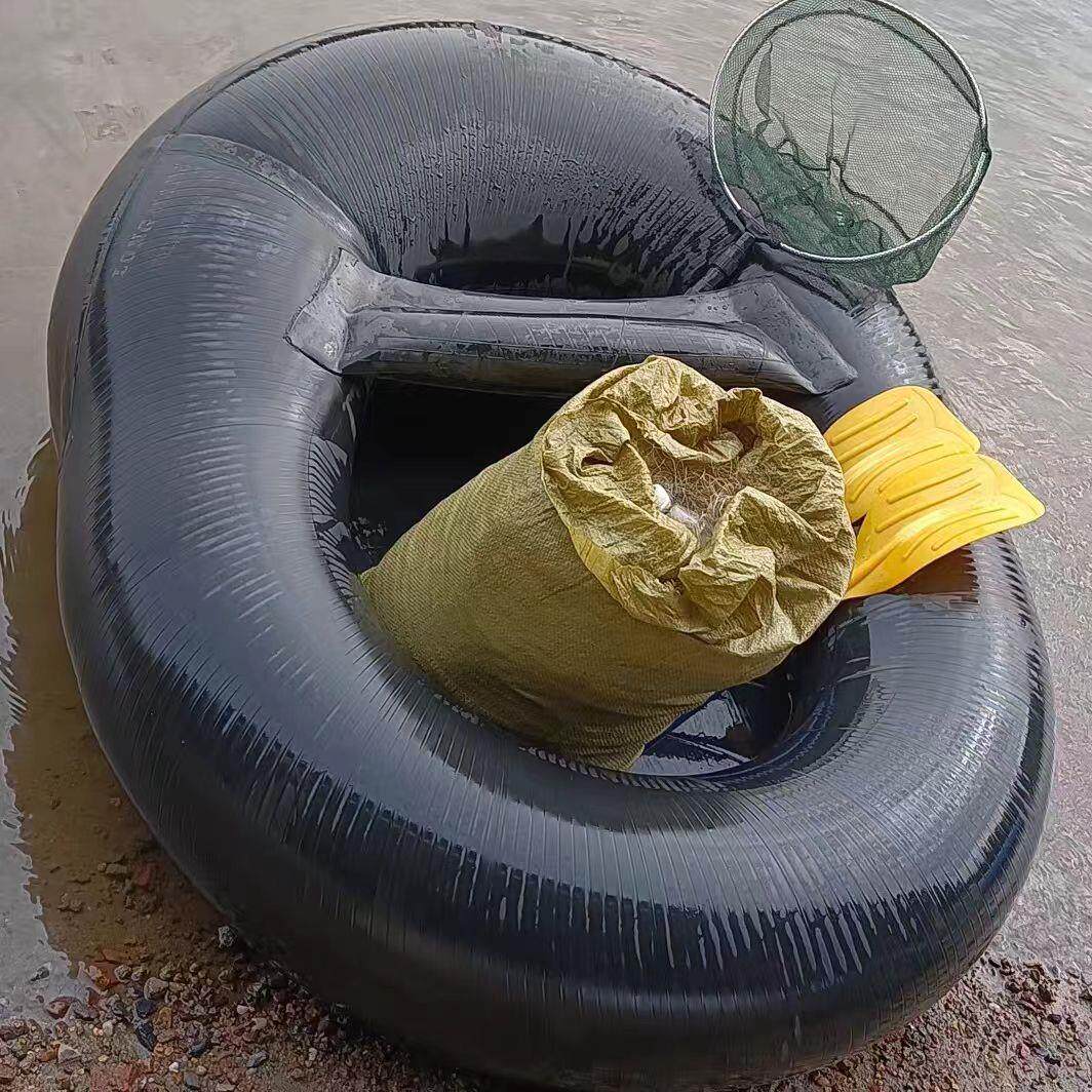 轮胎船救生船加厚橡皮艇橡皮艇丁基胶皮划艇捕鱼船单人自制钓鱼船